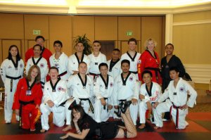 U.S. West Coast taekwondo & HELLO MISS! (NOTE: That's Miss Suzi in red near Master Frenel)